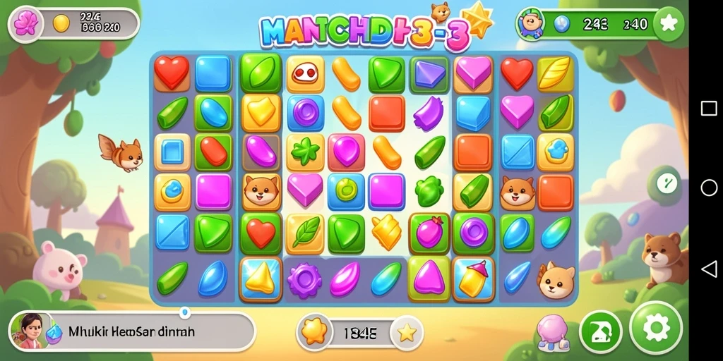 Gameplay seru dan penuh warna dalam 234E.