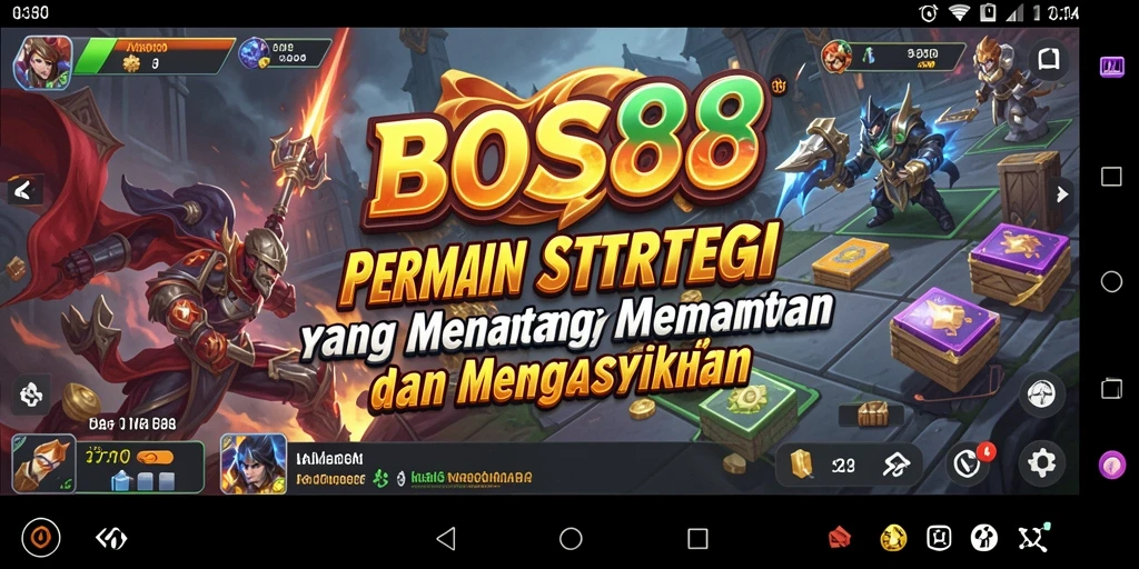 Tampilan gameplay BOS88 yang mendebarkan dan strategis.