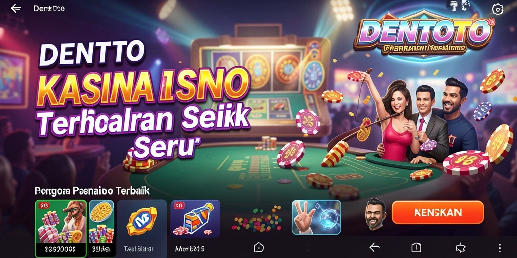 Screenshot permainan DENTOTO yang menampilkan keseruan bermain Kasino.