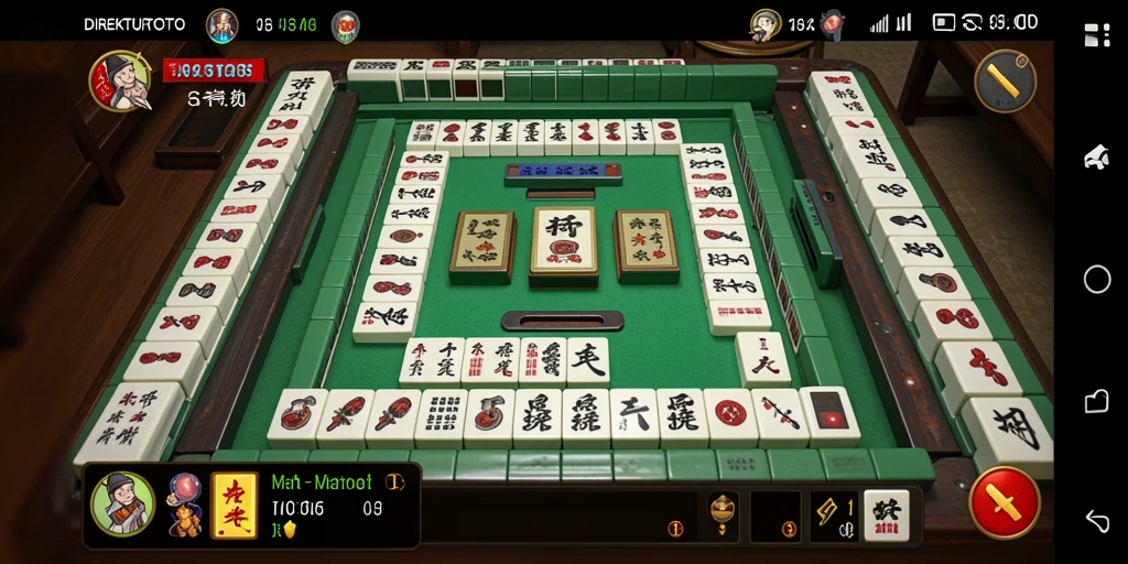 Screenshot utama menunjukkan gameplay seru DIREKTURTOTO Mahjong.