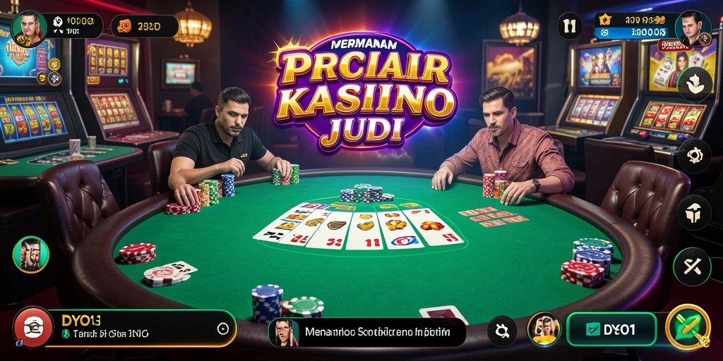Tangkapan layar gameplay DYO1 dengan suasana Kasino yang menegangkan.
