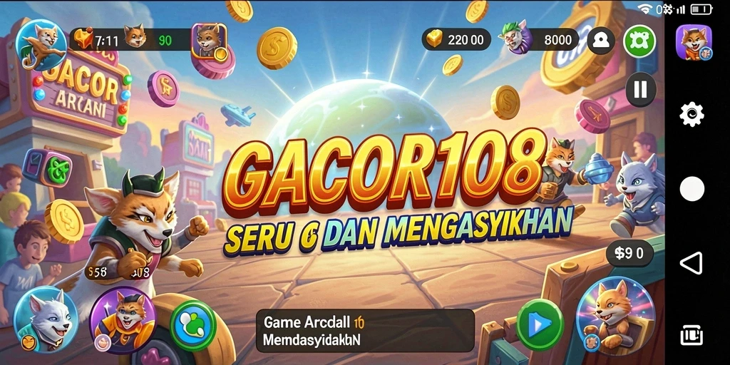 Gameplay seru GACOR108 yang menampilkan tantangan Arcade.