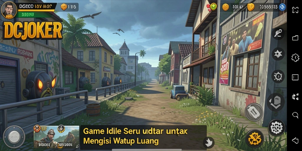 Screenshot gameplay IDCJOKER menampilkan karakter yang sedang beraksi dengan latar belakang yang cerah.