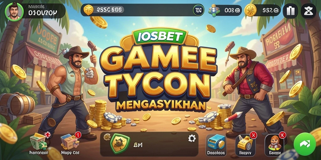 Screenshot gameplay IOSBET yang menggambarkan manajemen bisnis.