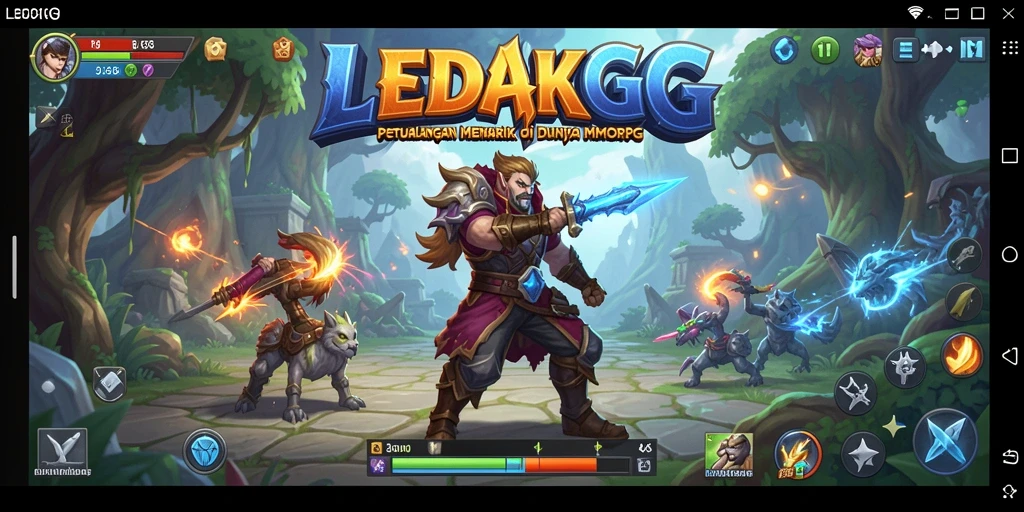 Tampilan gameplay MMORPG LEDAKGG yang mengesankan dan interaktif.