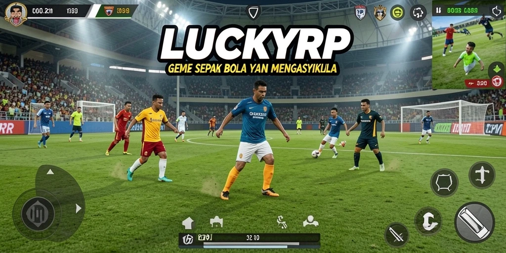 Tangkap momen seru dalam gameplay sepak bola LUCKYRP.