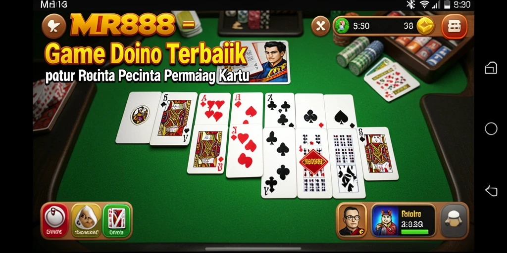 Tampilan gameplay domino yang mendebarkan dan seru di MR888.