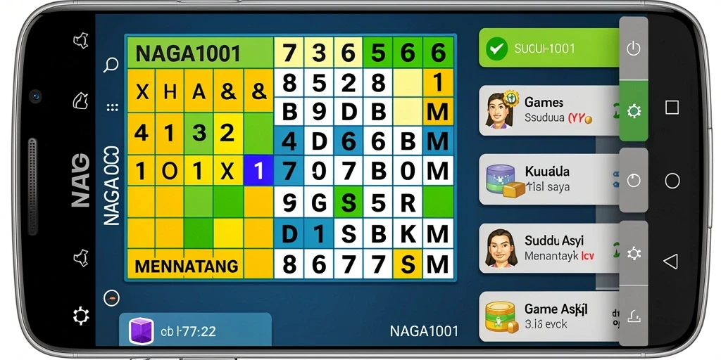 Tampilan screenshot NAGA1001 menampilkan gameplay menantang yang seru.