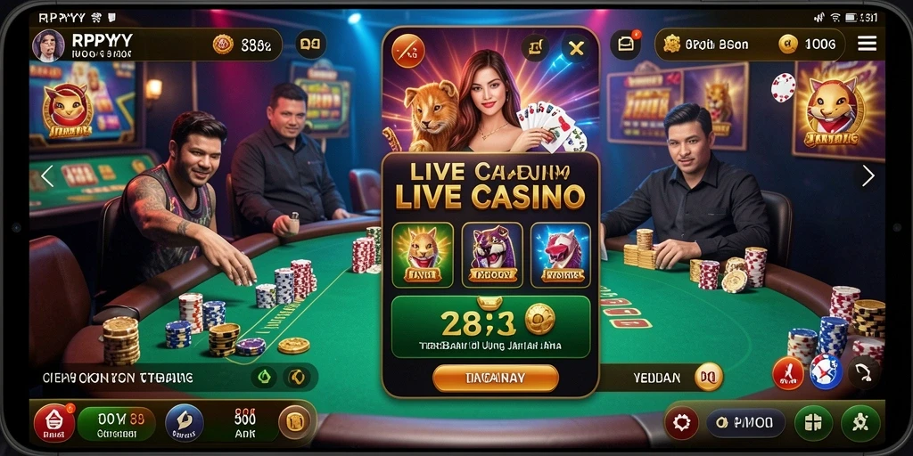 Gameplay Live Casino yang mendebarkan dan interaktif di RPYYY.