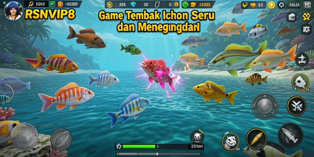 Gameplay seru dalam permainan Tembak Ikan RSNVIP8.