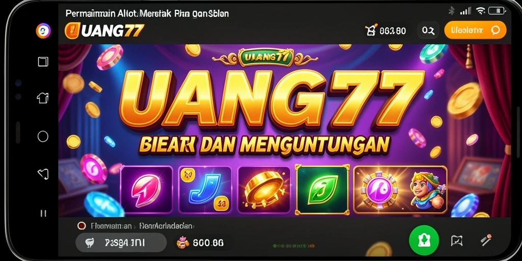 Screenshot gameplay <strong>UANG77</strong> dengan tampilan slot yang memukau.