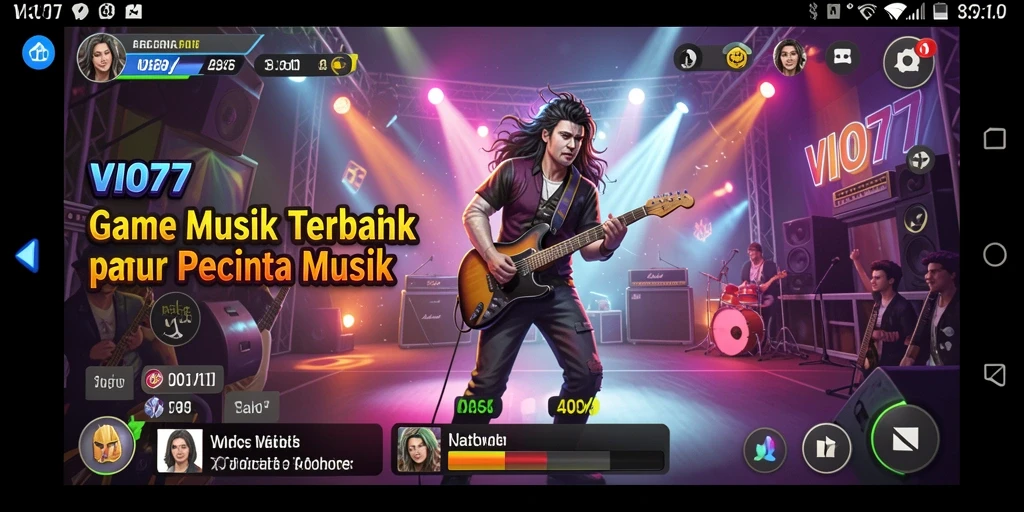 Tampilan gameplay VIO77 yang penuh warna dan interaktif.