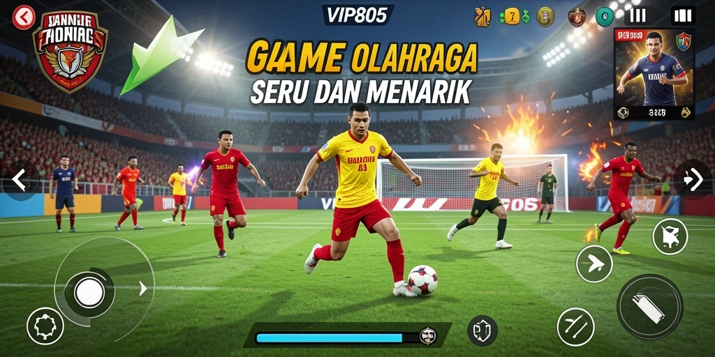 Gameplay menarik dari VIP805 yang menggambarkan aksi olahraga.